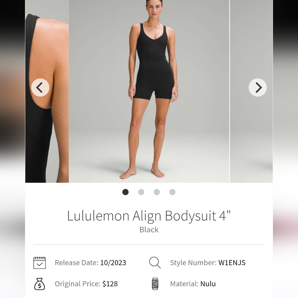 Lululemon Black Bodysuit